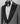 Black Tuxedo Style | Luxurious Grey One-Button Tuxedo with Black Crystal Detailing