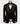 Black Tuxedo with Black & White Stone Embellished Lapel & Cuffs (3 Piece)
