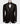 Black Tuxedo with Black & White Stone Embellished Lapel & Cuffs (3 Piece)