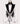 FLOWER PATTERNED WHITE - BLACK TUXEDO