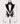 FLOWER PATTERNED WHITE - BLACK TUXEDO