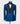 Traje cruzado de cuello chal azul real 