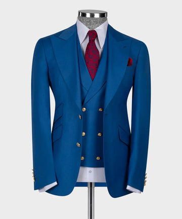 Black Tuxedo Style | Royal Blue Classic 3 piece Suit