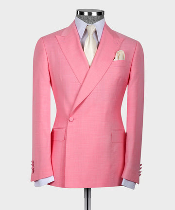 Black Tuxedo Style | Pink Double Breasted Suit