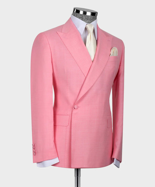 Black Tuxedo Style | Pink Double Breasted Suit