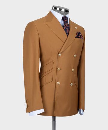 Black Tuxedo Style | Stylish Brown Double Breasted Suit