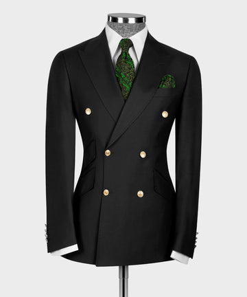 Black Tuxedo Style | Classic Black Double Breasted Suit