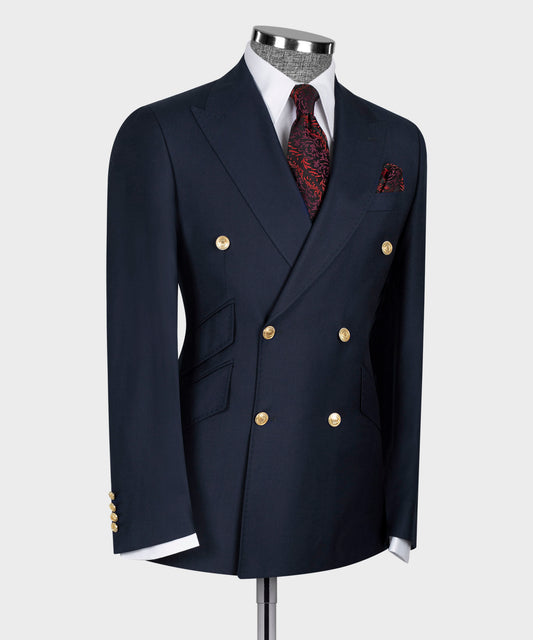 DOUBLE BREASTED GOLD BUTTON MEN’S SUIT