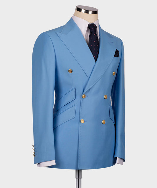 LIGHT BLUE DOUBLE BREASTED MEN’S SUIT