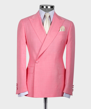 DOUBLE BREASTED PINK MEN’S SUIT