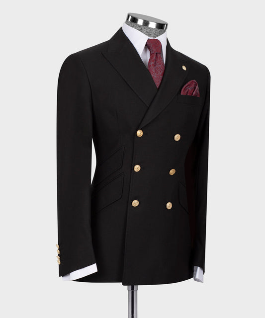 BLACK DOUBLE BREASTED MEN’S SUIT