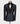 Chaqueta de esmoquin negra cruzada con solapa chal y estampado 