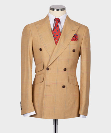 DOUBLE BREASTED CAPPUCCINO MEN'S SUIT