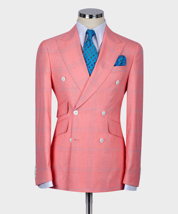 DOUBLE BREASTED PINK MEN'S SUIT