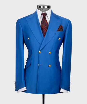 Black Tuxedo Style | Elegant Blue Double Breasted Suit