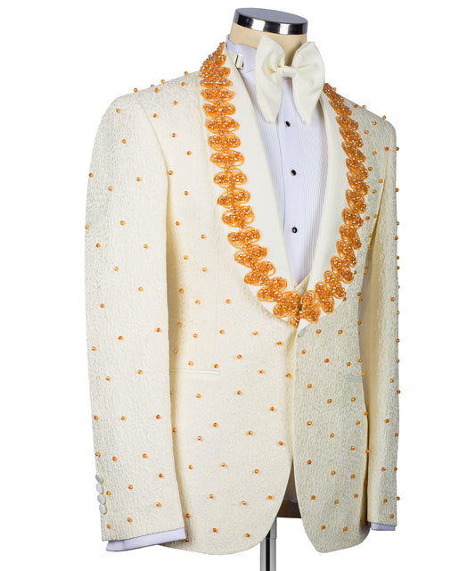 GOLD CRYSTAL JEWELRIED CREAM SPECIAL TUXEDO