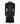 Traje de esmoquin negro con cuello mandarín estampado y pantalón negro. 