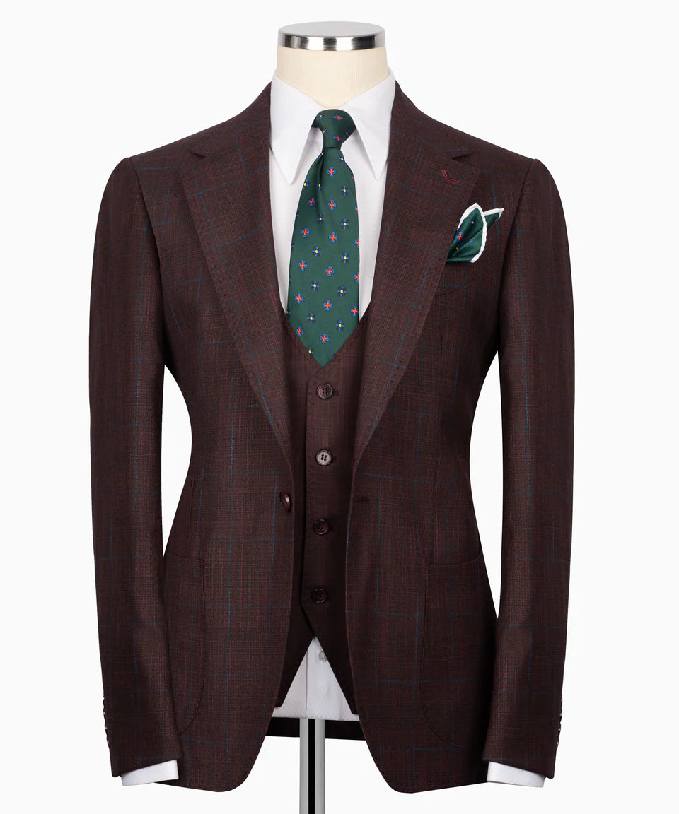 Black Tuxedo Style | Dark Reddish Brown Classic 3 piece Suit