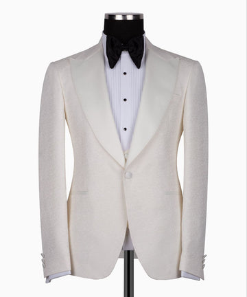 Cream Peak Lapel Cream Tuxedo