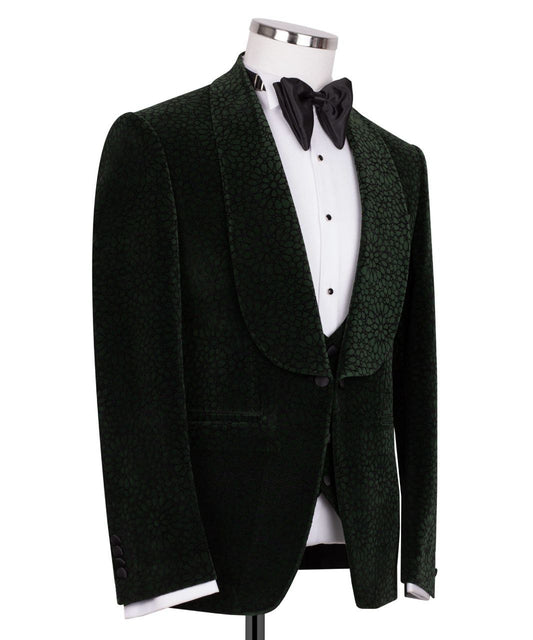 Velvet Flok Green Tuxedo