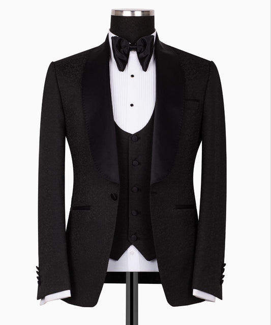 Black Shawl Lapel Black Tuxedo