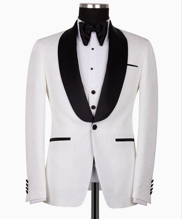 Black Shawl Lapel White Tuxedo