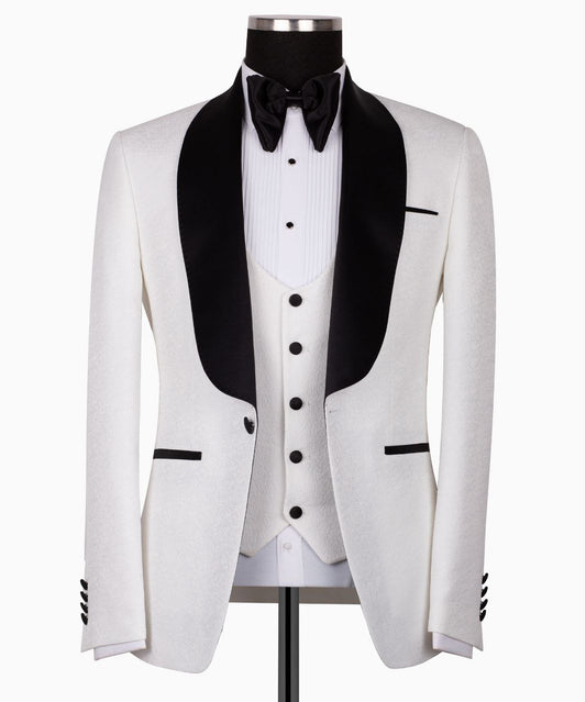 Black Shawl Lapel White Tuxedo