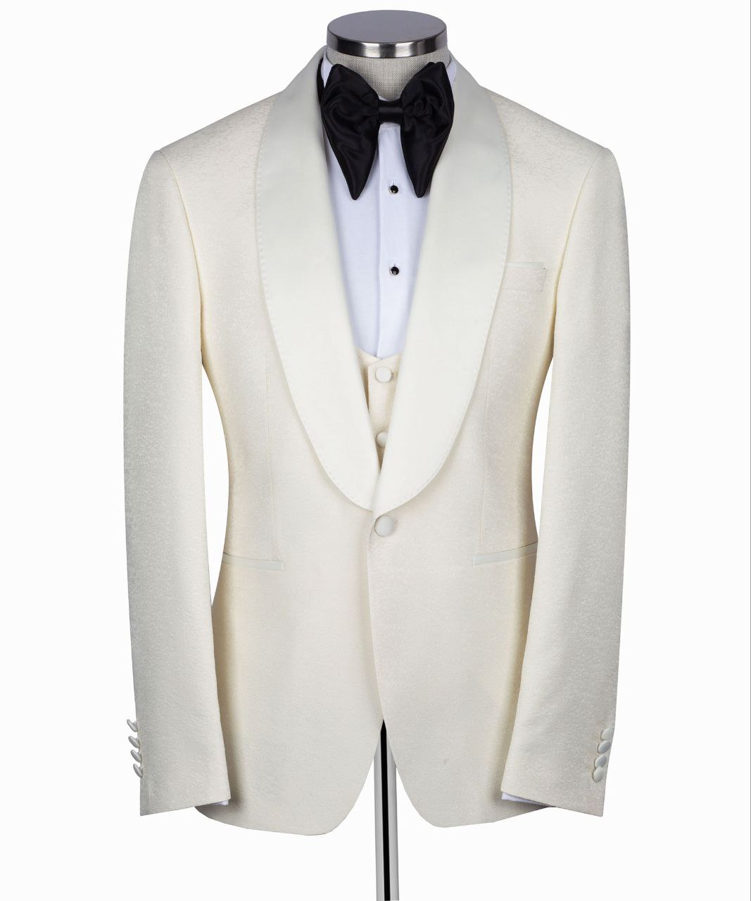 Cream Shawl Lapel Cream Tuxedo