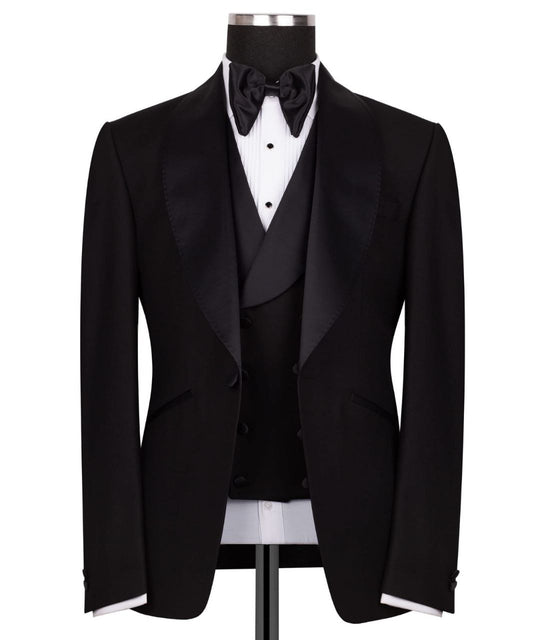 Black Shawl Lapel Black Tuxedo