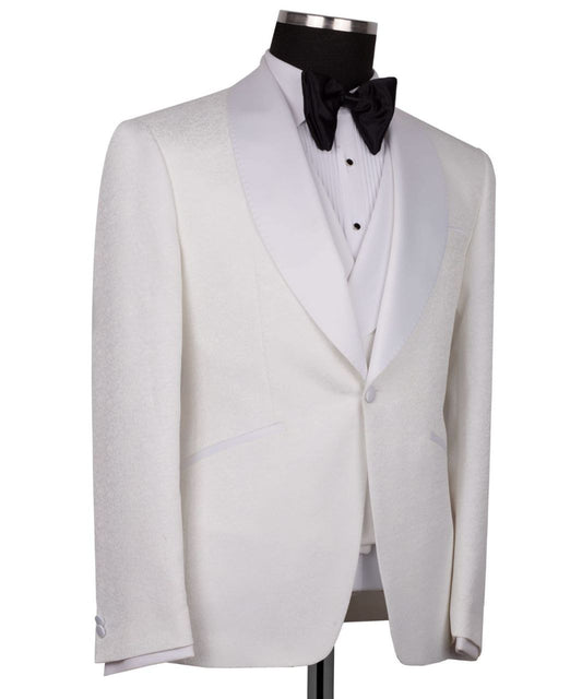 White Shawl Lapel White Tuxedo