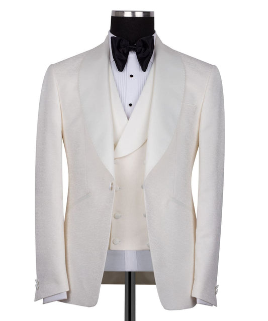 Cream Shawl Lapel Cream Tuxedo